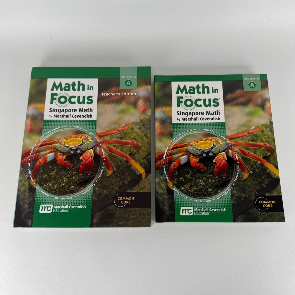 *Bundle* Math in‎ Focus Singapore Math Course 2 A Teacher + Student Edition